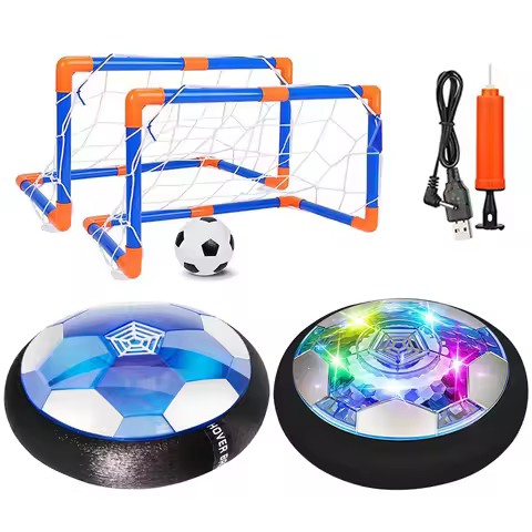 Hover Soccer Ball with LED Light and Foam Bumper Indoor Games Air Power Hover Ball Air Floating Socc