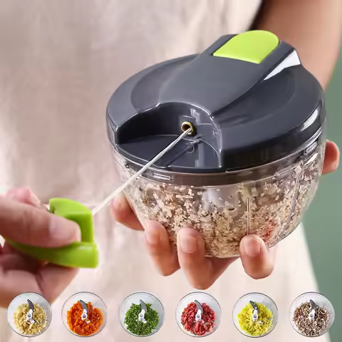 Garlic Chopper Portable Food Mincer Manual Cutter for Kitchen Food Chopper Tool for Ginger Chili Oni