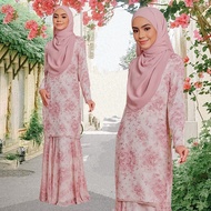 Afa Design Floral Baju Kurung Moden Payung Kain Chiffon Kurung Duyung Kembang Elegant Bridesmaid Kur