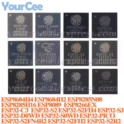 5pcs/1pc ESP8266 ESP32 ESP8089 ESP8285 ESP8684 ESP32-S2 ESP32-C3 ESP32-D2WD ESP32-S3R2 -S3R8 WIFI Wi