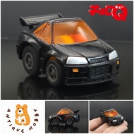 Choro Q 1/64 Car Model: NISSAN Skyline R34 Black <Collectible/Children's Toy Car/Toy Car/Pull back C