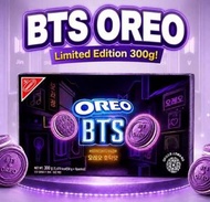 OREO 奧利奧 x BTS 防彈少年團 限量版紫色夾心餅乾 (韓國黑糖煎餅味) 300g (6獨立包裝)(平行進口)