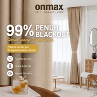 langsir blackout 5/6/7/8/9/10Ft Curtain 100% Blackout Curtains with Black Liner Eyelet & Cangkuk Sto