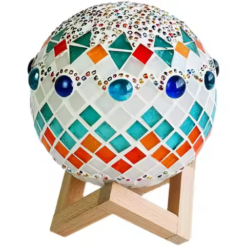 Table Lamp Mosaic Handmade DIY Material Pack Planet Lamp Holiday Gift Shoot Touch