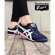 [Authentic]Onitsuka Canv Men's Lie Sports Running Shoes Blue and White Tiger Shoes
