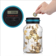Piggy Bank Coin Savings LCD Counting jar Financial Gift GBP EUR USD Marcian Coin Creative Smart Buck