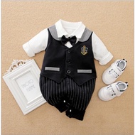 KEMEJA Baby Boy Tuxedo Shirt Jumper | Elegant Outfit for Events & Photos 0–12 Months