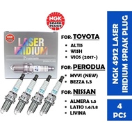 100% Original NGK 4912 laser iridium spark plug toyota nissan perodua
