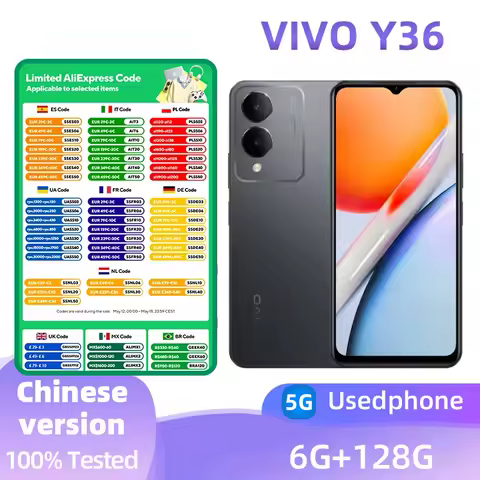VIVO Y36 5g Smartphone Android CPU Dimensity 6020 6.56inches Screen ROM 128GB 90HZ 15W Charge 13MP+5