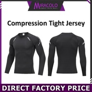 MIRA Men Compression Shirt Cool Dry Long and Short Sleeve Top Sport Fitness Base Layer Baju Lengan P