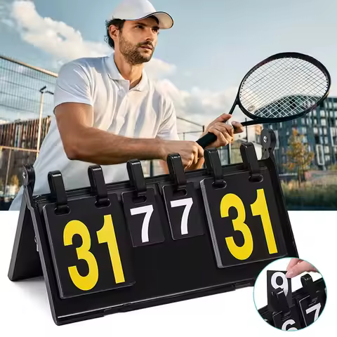 Flip Scorekeeper,Portable Scoreboard Baskeball Tennis Volleyball Scoreboard For Baskeball Multi-func