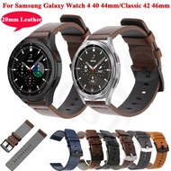 [HOT JUXXKWIHGWH 514] 20มม. นาฬิกาสำหรับ Samsung Galaxy Watch4คลาสสิก46 42มม. Smartwatch หนังกีฬาสร้อยข้อมือ Galaxy นาฬิกา4 44 40มม. Correa