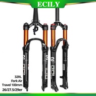ECILY Air Suspension Fork 29 27.5 26" Bicycle Supention Fork Mountain Bike Forks Ultralight Integrated Magnesium Alloy fork