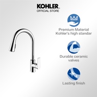 Kohler Taut Taut Sink Mixer C/W Pull Out Spout (Hot & Cold) (Matte Black)