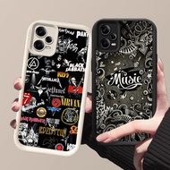 HK-42 Rock Band Shockproof Casing for Black and White Silicone Xiaomi Redmi poco Note F5 F6 12 Turbo
