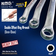 [ HITTO ] 45° DOUBLE OFFSET RING WRENCH / BEST QUALITY NO 1 SPANAR HEX (6 POINT) (CRV) MADE IN TAIWA