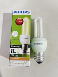PHILIPS หลอดตะเกียบประหยัดไฟ ซุปเปอร์คุ้ม 8w ขั้วE27 แสงเหลือง