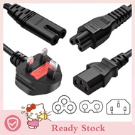 C5 C7 C13 Power Cord Cable UK 3 Pin Plug To 3 Prong Pin Power Lead Fig 8 Power Mains