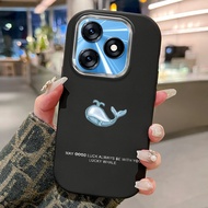 HP MERAH Phone Case For Tecno Spark 10 Spark 10C Case Silicone Phone Case Beautiful Pink Whale Patte