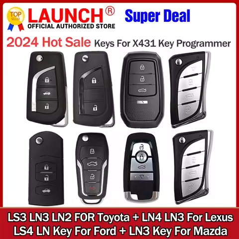 LAUNCH Keys LN3 LN2 LK3 LS3 For Toyota LN4 LN3 For Lexus LN LS4 For Ford LN3 For Mazda works for X43