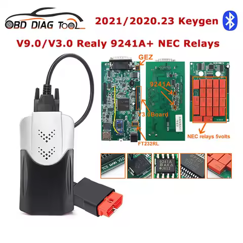 New 2021.11/2020.23 Keygen Double PCB V9.0/V3.0 For TCS Pro Bluetooth Scanner Multidiag Pro+ Car/Tru