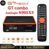 GTMEDIA GT COMBO Android Box 4K 8K HD 4:2:2 Android 9.0+DVB-S2X/T2/C Satellite TV Receiver Decoder 2GB+16GB GTC Android Box