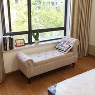 美式儲物收納懶人臥室床尾沙發凳現代簡約飄窗貴妃椅歐式換鞋客廳