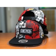 [DISCOUNT] Topi Unisex Hat ONE PIECE X G-SHOCK SNAPBACK CAP (Red Black)