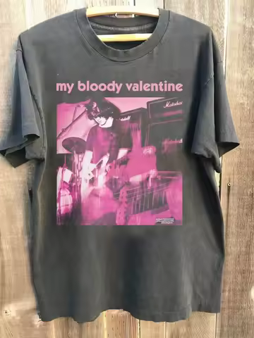 My Bloody Valentine Feed Me With Your Kiss Men Women Short Sleeves Cotton T-shirt Vintage Y2K Round
