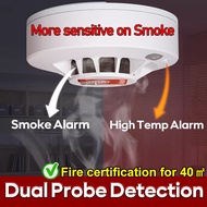 Smoke detector fire alarm for 40m2 Smoke detector with battery Smoke alarm detector Smoke detector