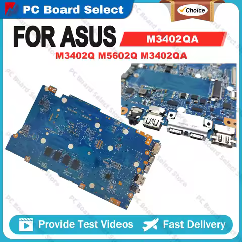 For ASUS M3402QA M5602QA D3502QA Mainboard With R5-5600H R7-5800H 4G/8G-RAM Laptop Motherboard M3402