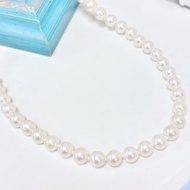 Edith & Jaz • 淡水珍珠純銀元寶扣頸鏈