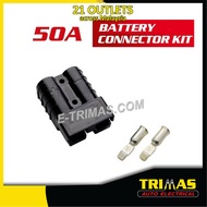 50A High Current Anderson Style Black Connector Supply Socket Kit