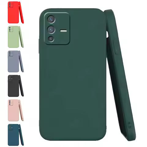 For Cover Vivo V23 5G Case For Vivo V23 5G Capas Luxury Liquid Silicone Shockproof Full Soft Cover F