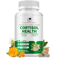 Cortisol Supplements for Women - 10 in 1 Cortisol Manager with Magnesium, Ashwagandha, L-Theanine, C