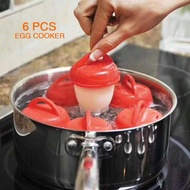 6PCS Egg Cooker Egglettes Egg Boiler Boiled Cook Eggs Cooking Tools Form Poached