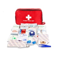 First Aid Kit พร้อมกระเป๋าพยาบาล ชุดอุปกรณ์ทำแผล 184 ชิ้น ชุดปฐมพยาบาลเบื้องต้น ชุดทำแผลพกพา ปฐมพยา