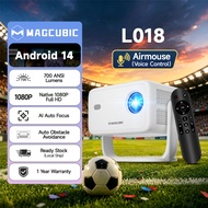 Magcubic L018 Projector Native 1080P 700 ANSI Auto Focus Obstacle Avoidance Android 14 WIFI6 BT5.4
