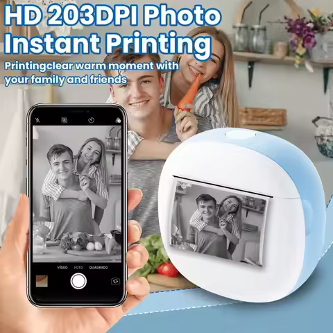 High definition mini thermal printer, household small label printer, Bluetooth ink free printing pho