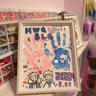 [Shopee Hot Sale] Couple Hand Footprints Photo Frame diy Pigment Handmade Gift for Boyfriend Valenti