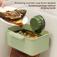 Suction Cup Press Button Sink Drain Basket, Kitchen Separation For Leftover Food, Tea Leaves, P7c2