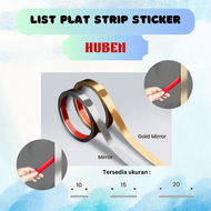 HUBEN List Plat Strip Sticker Stainless Steel Mirror Gold Mirror