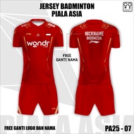 Asia Cup 2026 badminton Jersey set, latest badminton sportswear