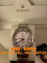 高價收購 各種名表 勞力士（Rolex），江詩丹頓（Vacheron Constantin），百達翡麗（PATEK PHILIPPE） 積家（Jaeger-LeCoultre），愛彼（Audemars Piguet），萬國（IWC），卡地亞（Cartier） 歐米茄（OMEGA），帝舵（TUDOR），寶璣（Breguet），寶珀（BLANCPAIN），芝柏（GP），伯爵(Piaget)等等  Rolex 勞力士 Datejust Turn-O-GraphTurn-O-Graph