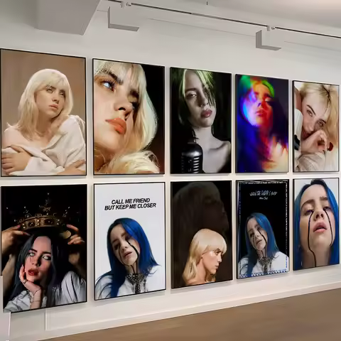 1pc Hit Me Hard And Soft B-BillieS Poster Self-adhesive Art Waterproof Paper Sticker Coffee House Ba