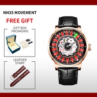 [GUSISS] 2024 PINDU New Mechanical Watch Mens Watch Top Brand Luxury Fashion Gambling Plate Poker Sa