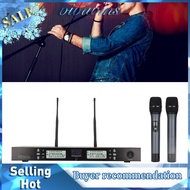 Wireless Microphone System  2 Antenna 350ft Multifunction 100 Channel for Conference Karaoke Stage