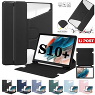 For Samsung Galaxy Tab S10+ 12.4 inch 2024 Wi-Fi SM-X820 5G SM-X826B Smart Leather 360 Rotating Stan