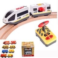 RC Electric Train Set With Carriage Sound and Light  Express Truck FIT Wooden Track Children Electri