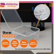 (4.5 x 4x5 x 1.9 cm) PP Plastic Storage Box Transparent Multipurpose Storage Organizer mini Medium L